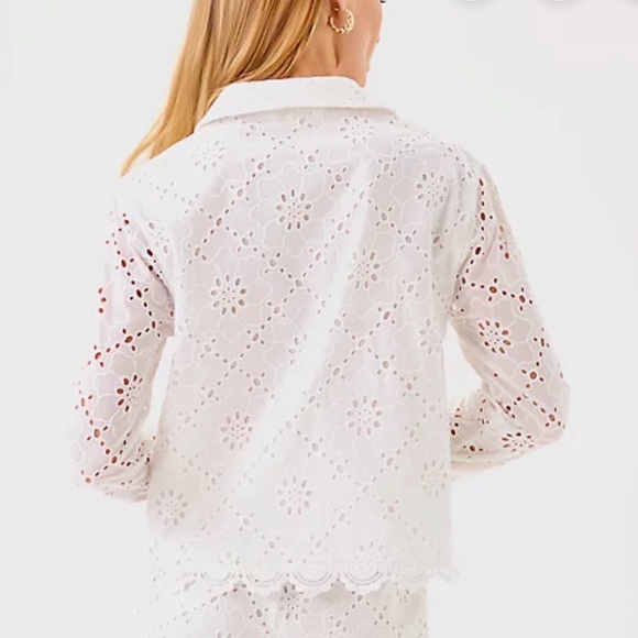 Lilly Pulitzer Singrid Eyelet Top - Picture 2 of 8